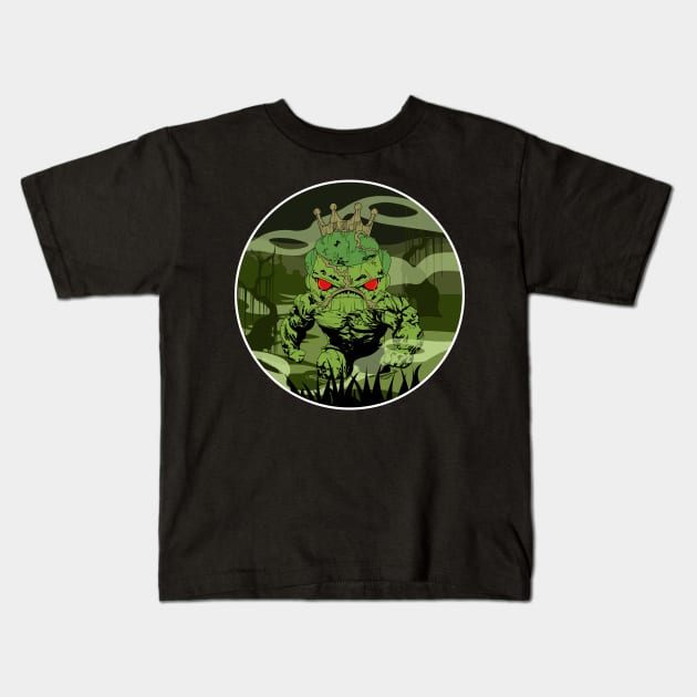 Los Locos Funkeros - ECCC 2020 - Swamp Thing Federico (two sided) Kids T-Shirt by Kickinittt